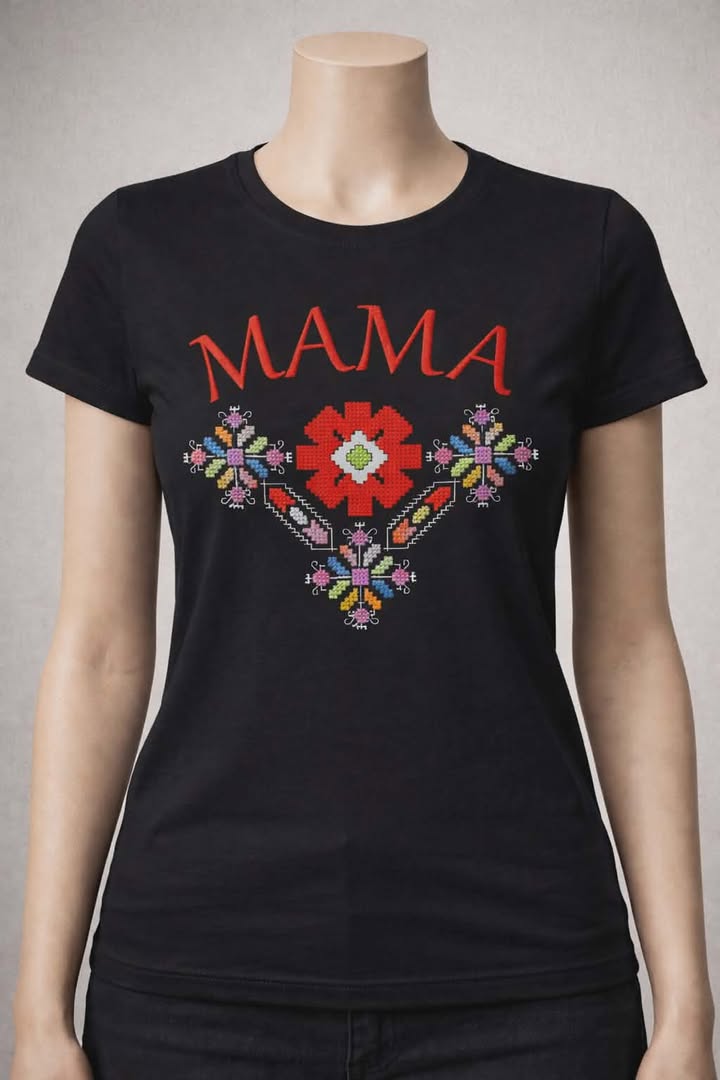 Тениска с бродерия МАМА