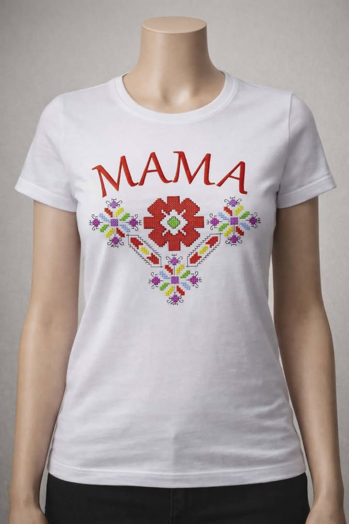 Тениска с бродерия МАМА