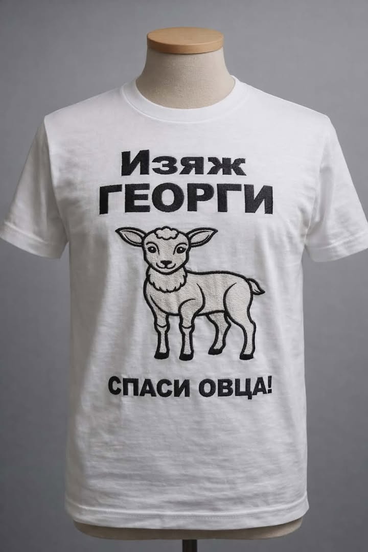 Изяж Георги, Спаси Овца! – Тениска с бродерия
