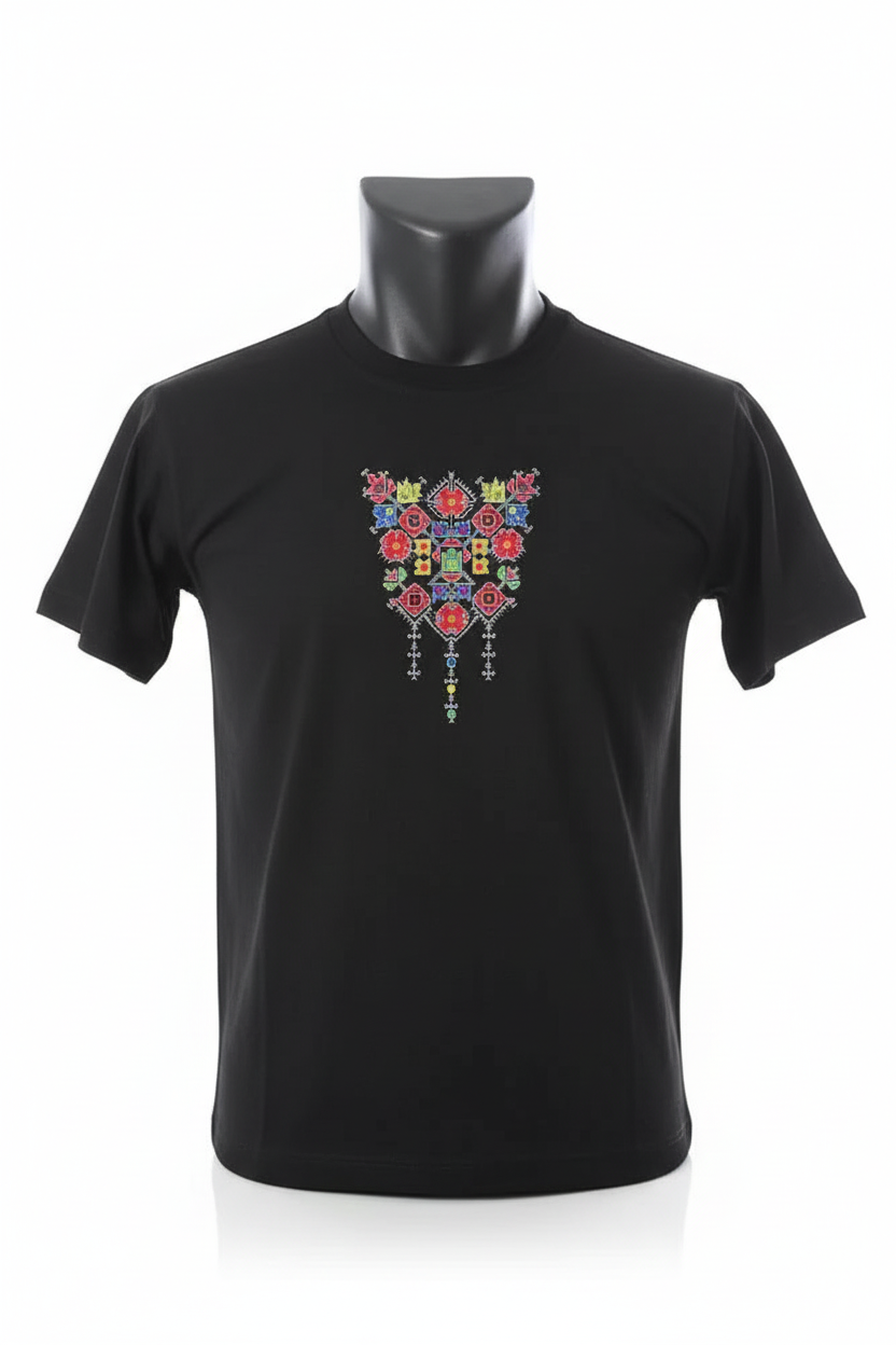 Етно тениска с шевица — цвят по избор